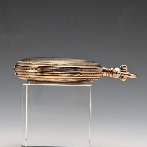 1913 US Antique Elgin Pocket Watch Gold Plated Hunter Case Works Well